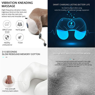 U-Shaped Portable Electric Neck Massager Pillow ALODIA STORE