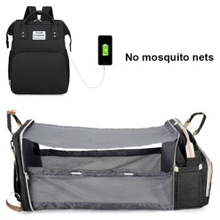 Folding Mommy Bag Portable Folding Crib Bed Large-capacity Baby Backpack Female Mommy Outting Bag Mummy Bag ALODIA STORE