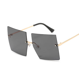 Oversized Rimless Square Sunglasses ALODIA STORE