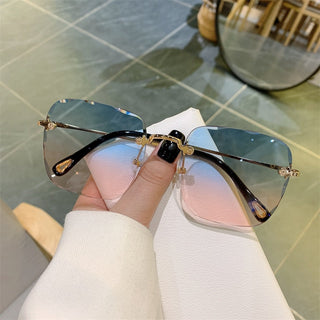 Vintage Clip Frameless UV Sunglasses ALODIA STORE