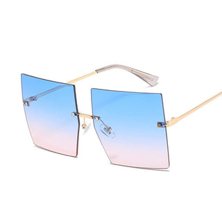 Oversized Rimless Square Sunglasses ALODIA STORE