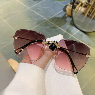 Vintage Clip Frameless UV Sunglasses ALODIA STORE