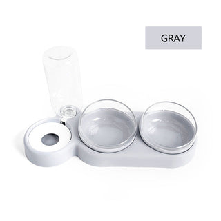 Pet Bowl Double Bowls Food Water Feeder With Auto Water Dispenser ALODIA STORE