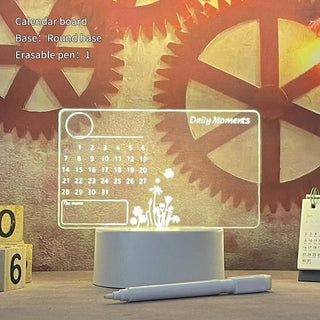 LED Note Board Light With Pen USB Message Board Night Light Creative Acrylic White Lamp For Bedroom Children Girls Friend Gifts ALODIA STORE