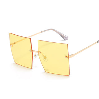 Oversized Rimless Square Sunglasses ALODIA STORE