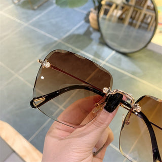 Vintage Clip Frameless UV Sunglasses ALODIA STORE