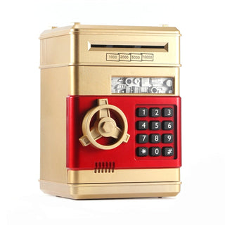 Electronic Piggy Bank ATM Password Money Box Cash Coins Saving Box ATM Bank Safe Box Automatic Deposit Banknote Christmas Gift ALODIA STORE