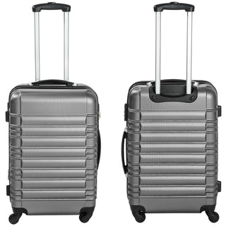 Tectake set of 4 gray ABS suitcases-ultralight travel suitcases,