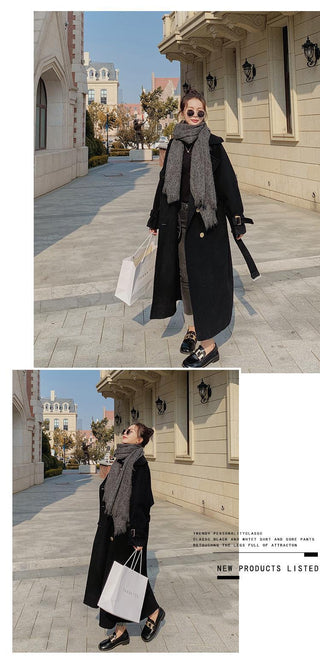 Hepburn Long Red Overcoat Jacket Alodia Store