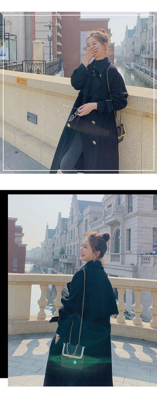 Hepburn Long Red Overcoat Jacket Alodia Store