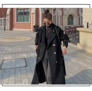 Hepburn Long Red Overcoat Jacket Alodia Store