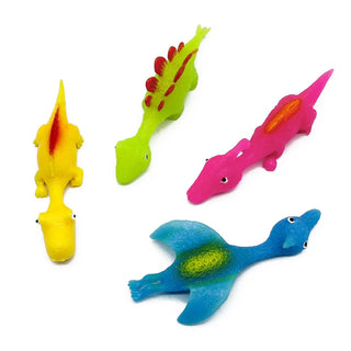 5-20PCS Catapult Launch Dinosaur Fun Tricky Slingshot Chick Practice Chicken Elastic Flying Finger Birds Sticky DecompressionToy