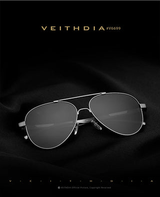 VEITHDIA Men's Sunglasses Aluminum Photochromic Women Polarized Sun Glasses 6699