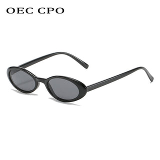 OEC CPO Sexy Small Oval Women's Sunglasses 2021 New Fashion Leopard Brown Hot Sun Glasses Female Retro Colorful Shade Eyeglass