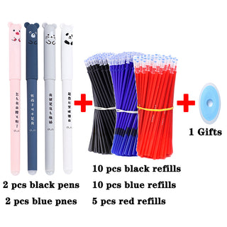 30 Pcs/set 0.35mm Kawaii Erasable Pens for Writing Notebooks Girls Cute