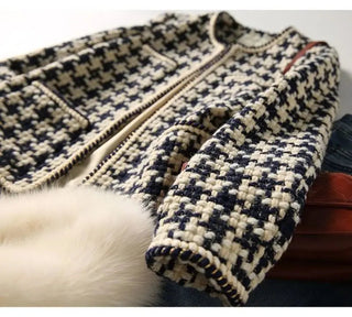 Houndstooth Tweed Blended Vintage Alodia Store