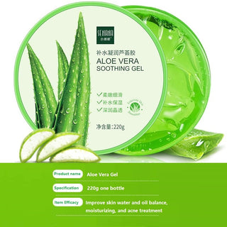 220ML Aloe Vera Gel Natural Face Creams Moisturizer Acne Treatment Cream Sun Repair Cream Whitening Skin Care Smoothing