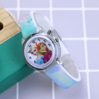 Disney Princess Elsa Kids Watches Girls Silicone Strap