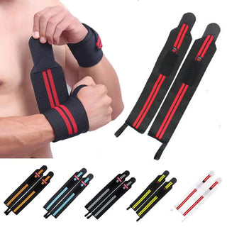 Weight Lifting Wristband Elastic Breathable Wrist Wraps Bandage Gym Fitness Weightlifting Powerlifting Wrist Brace Support Strap