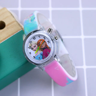 Disney Princess Elsa Kids Watches Girls Silicone Strap