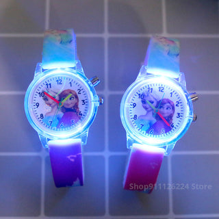 Disney Princess Elsa Kids Watches Girls Silicone Strap