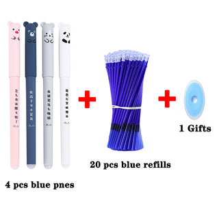 30 Pcs/set 0.35mm Kawaii Erasable Pens for Writing Notebooks Girls Cute