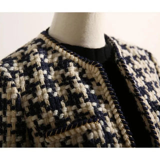 Houndstooth Tweed Blended Vintage Alodia Store