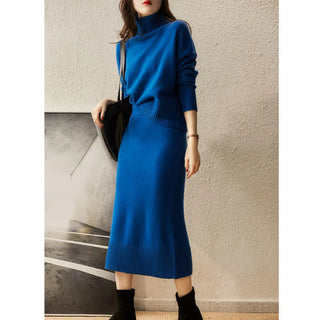 Autumn Knitted suit Korean with skirt two piece skirt set winter2 piece outfit Sweater 2023