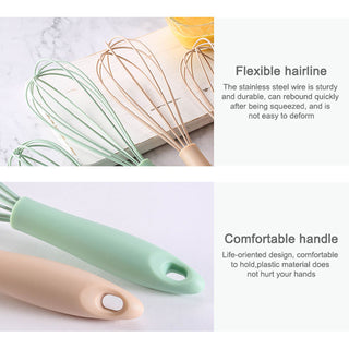 1Pcs Manual Egg Beater PP Handle Whisk Milk Egg Kitchen Utensil Non-slip Multipurpose Egg Cream Mixing Mixer Tools