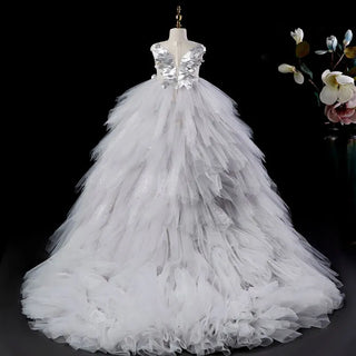 Children Ball Gown First Holy Communion Dress Swan