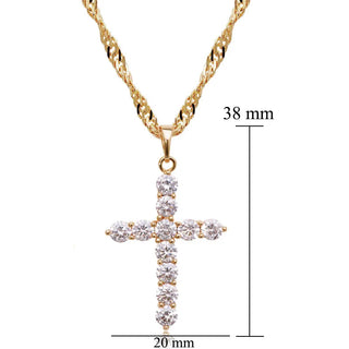 MxGxFam Full Zircon Cross Pendant Jewelry