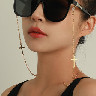 2023 NEW Fashion Pendant Glasses Chains Cross Eyeglasses Sunglasses Spectacles Metal Chain Holder Cord Lanyard Necklace