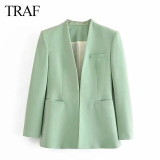 TRAF Autumn Blazers Women Fashion Blazer