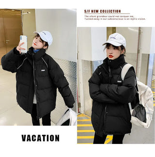 2023 women's parka coat fashion basic cotton down jacket winter