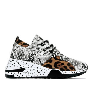 Women Sneakers Lace-Up Sports Shoes for Leopard