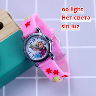 Disney Princess Elsa Kids Watches Girls Silicone Strap