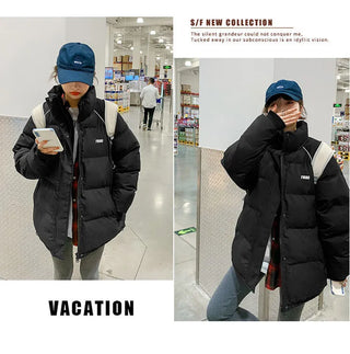 2023 women's parka coat fashion basic cotton down jacket winter