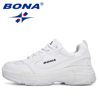 BONA New Designers White Sneakers Women Flats vulcanize Shoes