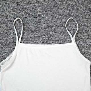 Camiseta de tirants croptop sexy d'estiu per a dones, armilla de fitness transpirable, mida lliure, camisola blanca negra