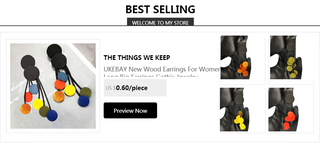 UKEBAY New Ethnic Style Drop Earrings Women Printing Bohemia Statement Earrings Handmade Jewelry Wooden Earring Ear Accessories