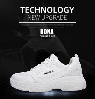 BONA New Designers White Sneakers Women Flats vulcanize Shoes