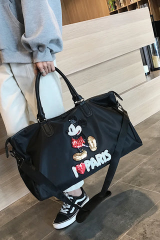 Disney Mickey's New Travel Bag Large-capacity  Oxford Cloth High-quality Men's and Women's Handbags