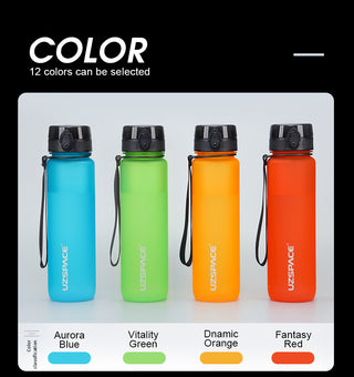 New 500/800/1000ml Sports Water Bottle BPA Free Portable Leak-proof Shaker bottel