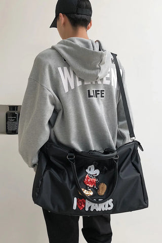 Disney Mickey's New Travel Bag Large-capacity  Oxford Cloth High-quality Men's and Women's Handbags