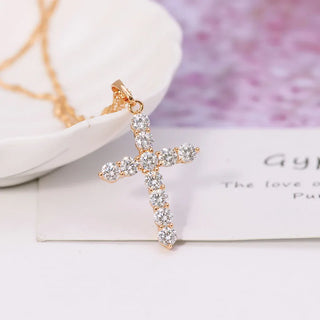 MxGxFam Full Zircon Cross Pendant Jewelry