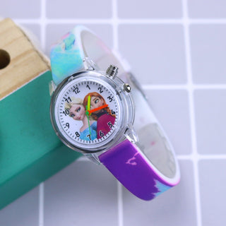 Disney Princess Elsa Kids Watches Girls Silicone Strap