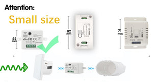 Interruptor intel·ligent sense fil 433Mhz RF 86 Interruptor de panell de paret amb comandament a distància Mini receptor de relé 220V Ventilador de llum LED per a la llar