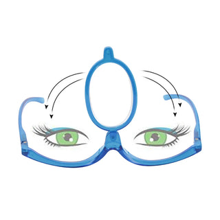 IENJOY Women Magnifying Glasses Makeup Reading Glass Folding Eye Make Up Reading Glass PC Frame Rotatable Flip Make Up Eye Glass