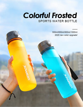 New 500/800/1000ml Sports Water Bottle BPA Free Portable Leak-proof Shaker bottel