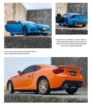 BRZ Alloy Sports Car Model Diecast Metal Simulation Toy Vehicles Car Model Sound Light Collection Childrens Toy Gift